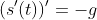 (s'(t))'=-g