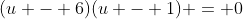 (u - 6)(u - 1) = 0