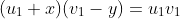 (u_1+x)(v_1-y)=u_1v_1