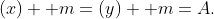 (x) +m=(y) +m=A.