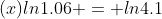(x)ln1.06 = ln4.1