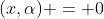 (x,\alpha) = 0