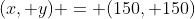 (x, y) = (150, 150)