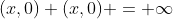 (x,0)+(x,0) = \infty