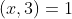 (x,3)=1