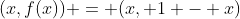 (x,f(x)) = (x, 1 - x)