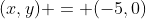 (x,y) = (-5,0)