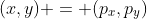 (x,y) = (p_x,p_y)