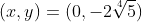 (x,y)=(0,-2\sqrt[4]{5})