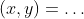 (x,y)=\ldots
