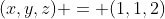 (x,y,z) = (1,1,2)