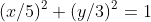 (x/5)^2+(y/3)^2=1