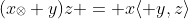 (x\mathord{\scriptstyle\otimes} y)z = x\langle y,z\rangle