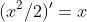 (x^2/2)'=x