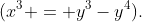 (x^3 = y^3-y^4).