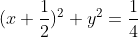 (x+\frac{1}{2})^2+y^2=\frac{1}{4}