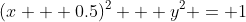 (x + 0.5)^2 + y^2 = 1
