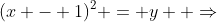 (x - 1)^{2} = y  \Rightarrow~|x-1|=\sqrt{y}