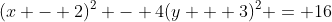 (x - 2)^2 - 4(y + 3)^2 = 16