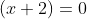 (x+2)=0