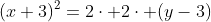 (x+3)^2=2\cdot 2\cdot (y-3)