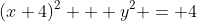 (x+4)^2 + y^2 = 4
