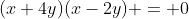 (x+4y)(x-2y) = 0