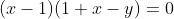 (x-1)(1+x-y)=0
