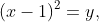 (x-1)^{2}=y,