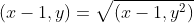 (x-1,y)=\sqrt{(x-1,y^2)}