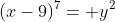 (x-9)^7= y^2