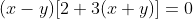 (x-y)[2+3(x+y)]=0