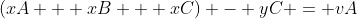 (xA + xB + xC) - yC = vA