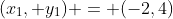 (x_1, y_1) = (-2,4)