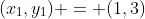 (x_1,y_1) = (1,3)