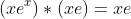 (xe^x)*(xe)=xe