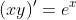 (xy)'=e^{x}
