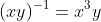 (xy)^{-1}=x^3y