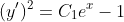 (y')^2=C_1e^x-1