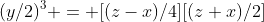 (y/2)^3 = [(z-x)/4][(z+x)/2]