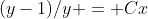 (y-1)/y = Cx