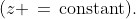 (z \,=\,\text{constant}).