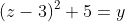 (z-3)^2+5=y