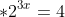 *2^3^x=4