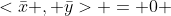 <\bar{x} , \bar{y}> = 0 