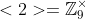 <2>=\mathbb{Z}^{\times}_{9}
