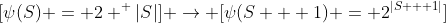 [\psi(S) = 2 ^ {|S|}] \rightarrow [\psi(S + 1) = 2^{|S + 1|}]