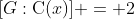 [G:\text{C}(x)] = 2