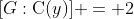[G:\text{C}(y)] = 2