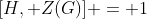 [H, Z(G)] = 1